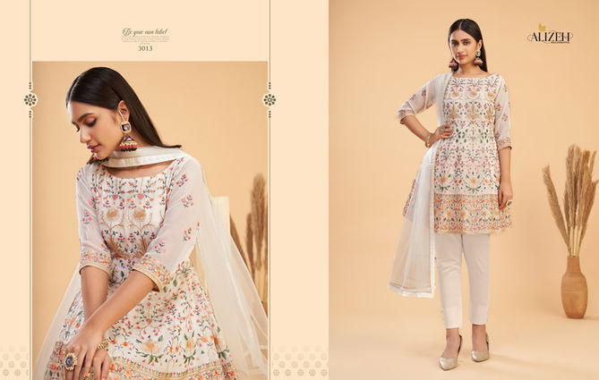 Alizeh Gul Bahaar 2 Georgette Festive Wear Heavy Embroidery Salwar Suits Collection